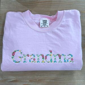 Grandma floral embroidery